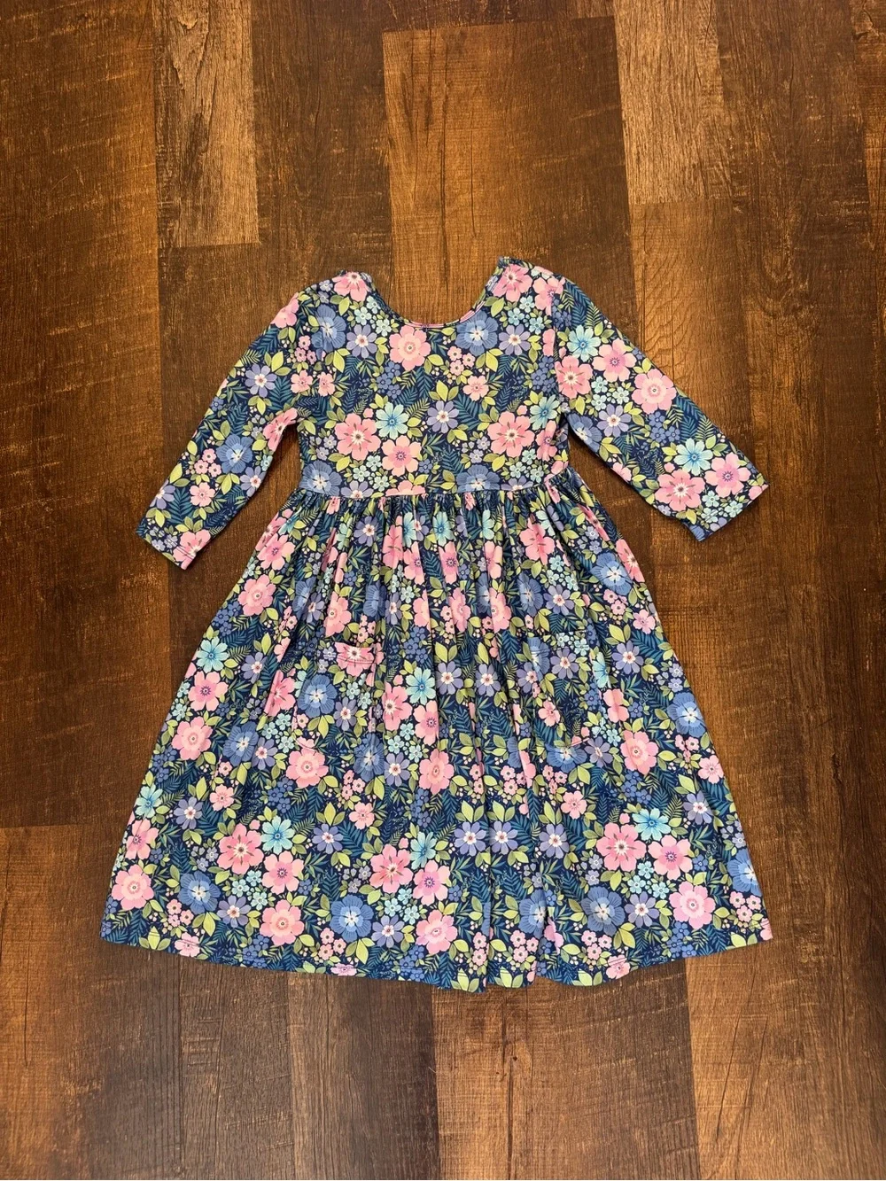 Mila and Rose WHIMSY 3/4 SLEEVE POCKET TWIRL DRESS NWOT